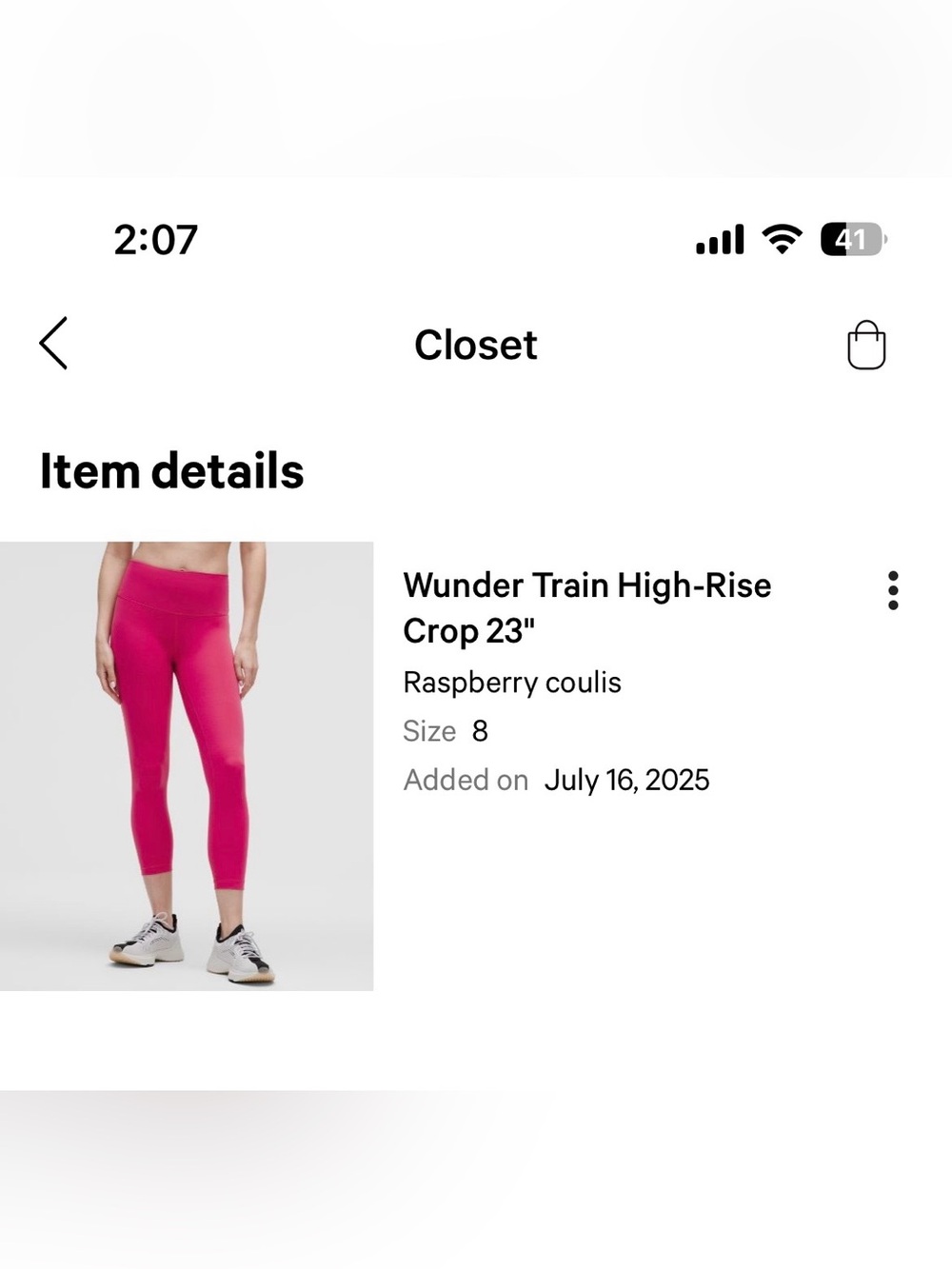 lululemon High-Rise Crop Leggings in Raspberry coulis